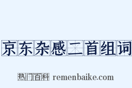 京东杂感二首组词是什么意思的图片